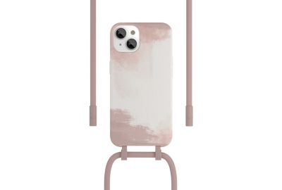 Coque avec cordon WOODCESSORIES iPhone 13 mini Tour de cou rouge