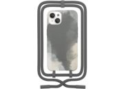 Coque avec cordon WOODCESSORIES iPhone 13 mini Tour de cou gris fonce