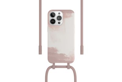 Coque avec cordon WOODCESSORIES iPhone 13 Pro Tour de cou rouge