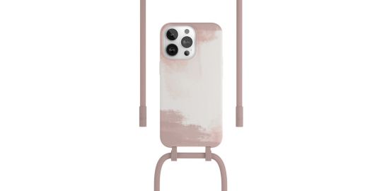 Coque avec cordon WOODCESSORIES iPhone 13 Pro Tour de cou rouge