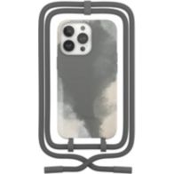 Coque avec cordon WOODCESSORIES iPhone 13 Pro Tour de cou gris fonce