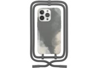 Coque avec cordon WOODCESSORIES iPhone 13 Pro Tour de cou gris foncé