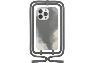 Coque avec cordon WOODCESSORIES iPhone 13 Pro Max Tour de cou gris