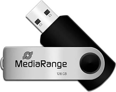 Clé USB MEDIA-RANGE 128go twister noir