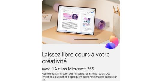 Logiciel de bureautique MICROSOFT M365 Personnel avec IA Copilot