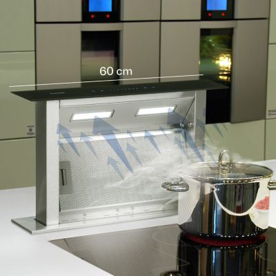 Hotte escamotable KLARSTEIN RoyalFlush escamotable 60cm 430m³/h noir