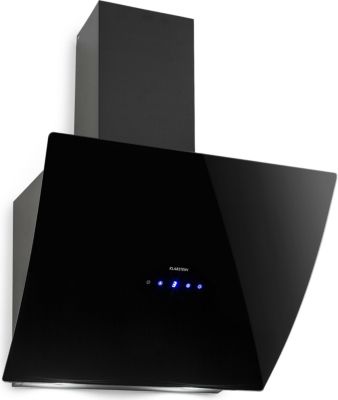 Hotte décorative murale inclinée KLARSTEIN Annabelle 60cm 595m³/h tactile noir