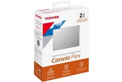 Disque dur externe TOSHIBA Canvio FLEX 2To Silver USB-A et USB-C