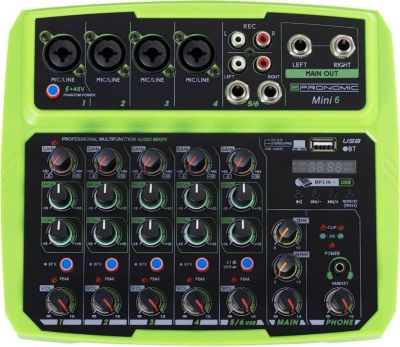 Table de mixage PRONOMIC Pronomic Mini6 Table de mixage USB à 6 c