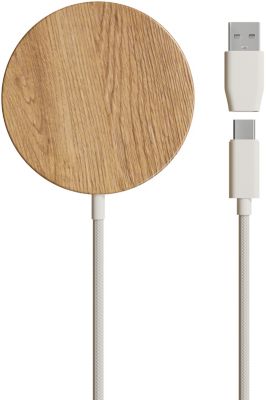 Chargeur induction WOODCESSORIES MagPad MagSafe chene