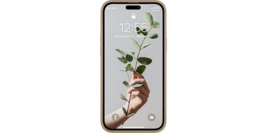 Coque bumper WOODCESSORIES iPhone 14 Pro transparent Taupe