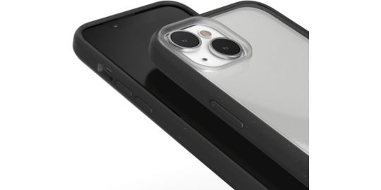 Coque bumper WOODCESSORIES iPhone 14 Plus transparent noir
