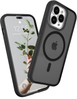 Coque bumper WOODCESSORIES iPhone 14 Pro transparent noir MagSafe
