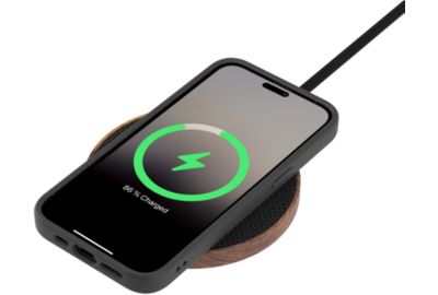 Coque bumper WOODCESSORIES iPhone 14 Pro transparent noir MagSafe