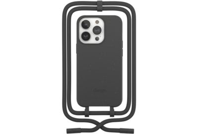 Coque avec cordon WOODCESSORIES iPhone 14 Pro Tour de cou noir