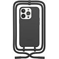 Coque avec cordon WOODCESSORIES iPhone 14 Pro Tour de cou noir
