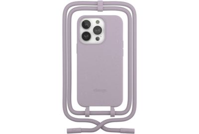 Coque avec cordon WOODCESSORIES iPhone 14 Pro Tour de cou lila