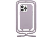 Coque avec cordon WOODCESSORIES iPhone 14 Pro Tour de cou lila
