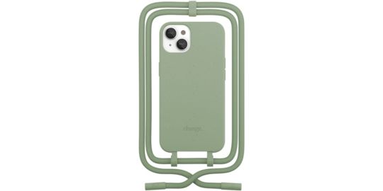 Coque avec cordon WOODCESSORIES iPhone 14 Plus Tour de cou vert