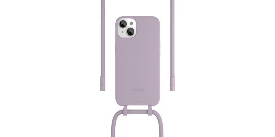 Coque avec cordon WOODCESSORIES iPhone 14 Plus Tour de cou lila