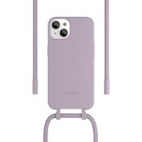 Coque avec cordon WOODCESSORIES iPhone 14 Plus Tour de cou lila