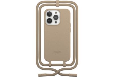 Coque avec cordon WOODCESSORIES iPhone 14 Pro Max Tour de cou Taupe