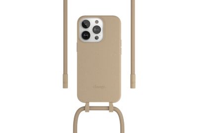 Coque avec cordon WOODCESSORIES iPhone 14 Pro Max Tour de cou Taupe