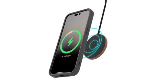 Coque bumper WOODCESSORIES iPhone 14 Pro BioCase noir