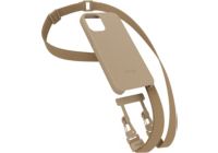 Coque avec cordon WOODCESSORIES iPhone 14 Plus Tour de cou taupe