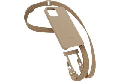 Coque avec cordon WOODCESSORIES iPhone 14 Plus Tour de cou taupe