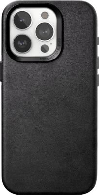 Coque WOODCESSORIES iPhone 15 Pro Cuir noir