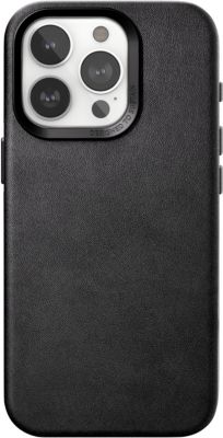 Coque WOODCESSORIES iPhone 15 Pro Cuir noir