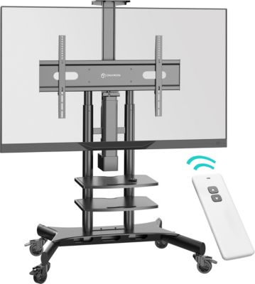 Pied TV ONKRON Motorisé 50-86", 105 kg, TS1881E-B Noir
