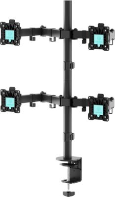Support écran PC ONKRON 4 Moniteurs 13–32, 8 kg, D421E-B Noir