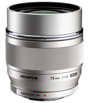 Obj OLYMPUS 75mm f/1.8 ED Silver M.Zuiko Digital