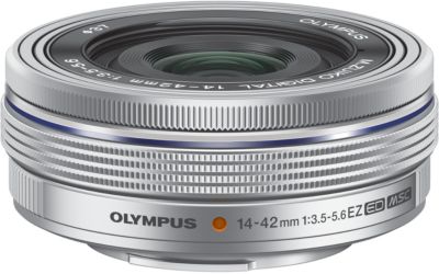 Objectif pour Hybride OLYMPUS 14-42mm f/3.5-5.6 EZ silver Pancake