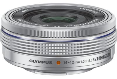 Objectif pour Hybride OLYMPUS 14-42mm f/3.5-5.6 EZ silver Pancake