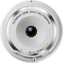 Objectif pour Hybride OLYMPUS 9mm f/8 fisheye Blanc