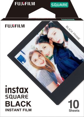Papier photo instantané FUJIFILM Instax Square Black (x10)