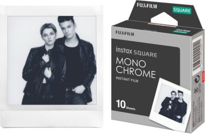 Papier photo instantané FUJIFILM Film Instax Square Monochrome WW1 (x10)