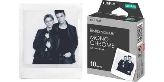 Papier photo instantané FUJIFILM Film Instax Square Monochrome WW1 (x10)
