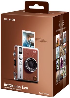 Fujifilm Instax Mini Evo Cámara Instantánea Marrón