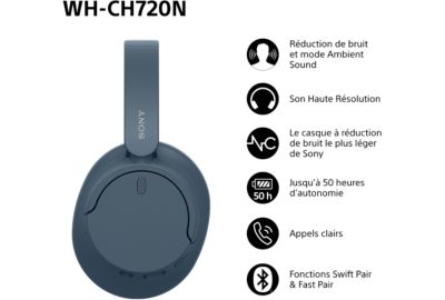 Casque SONY WH-CH720N Noir