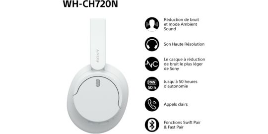 Casque SONY WH-CH720N Noir