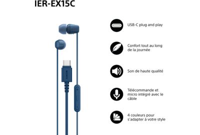 Ecouteurs SONY IER EX15C Bleu