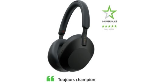 Casque SONY WH-1000XM5 Noir + Etui souple