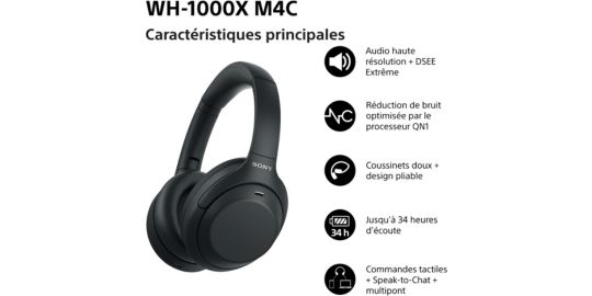 Casque SONY WH1000XM4C Noir