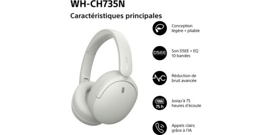 Casque SONY WH-CH735 Blanc