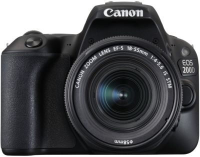 Appareil photo Reflex CANON EOS 200D Noir + 18-55mm IS STM Reconditionné