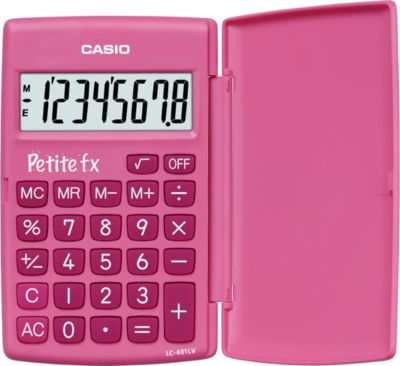 Calculatrice standard Casio Petite FX rose